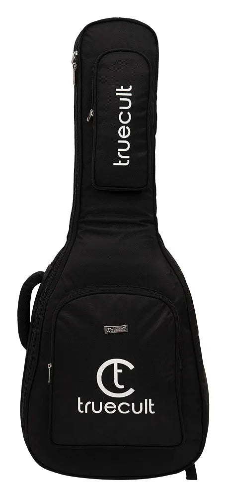 True Cult Acoustic Guitar Bag/Cover with Foam Padding {Black} Strong and Durable for all sizes and shapes folk/classical guitars 38", 39", 40", 41"