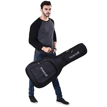 True Cult Acoustic Guitar Bag/Cover with Foam Padding {Black} Strong and Durable for all sizes and shapes folk/classical guitars 38", 39", 40", 41"