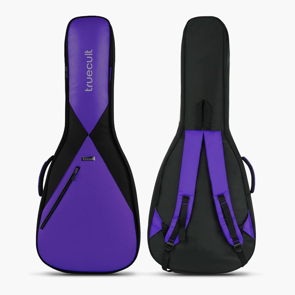 True Cult Padded Acoustic Guitar Bag – Violet | Fits Yamaha, Fender, Ibanez, Cort, ESP, Epiphone, Kadence & More
