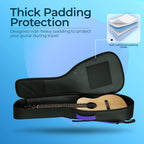 True Cult Padded Acoustic Guitar Bag – Violet | Fits Yamaha, Fender, Ibanez, Cort, ESP, Epiphone, Kadence & More