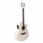 INTERN 40" Cutaway Acoustic Guitar – Equalizer, Pickup & Accessories | White