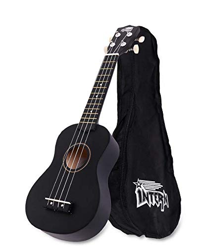 Intern Soprano 21 Ukulele with Bag (Black)