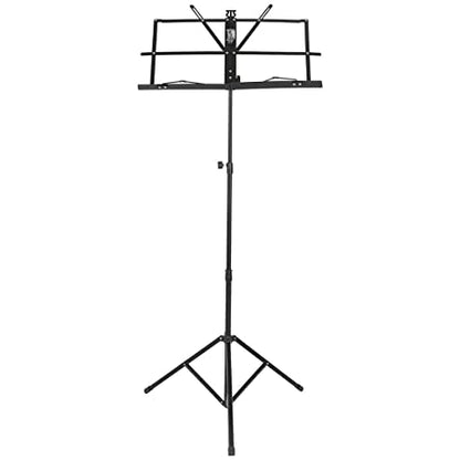 Intern Adjustable Orchestra Music Stand with Carry Bag (Black)