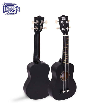 Intern Soprano 21 Ukulele with Bag (Black)