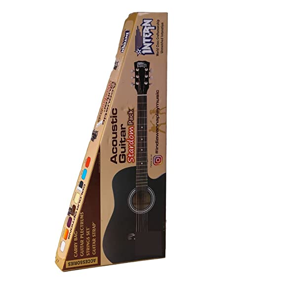 Intern 38 Inch Carbon Fibre Acoustic Guitar - Red