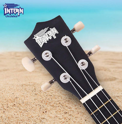 Intern Soprano 21 Ukulele with Bag (Black)