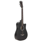 Intern 38 Inch Carbon Fibre Acoustic Guitar - Black