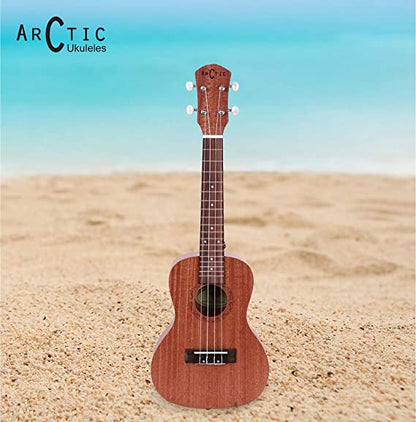 Arctic AC-UK24SPL Concert Ukulele Kit with Bag & Strings (Natural)