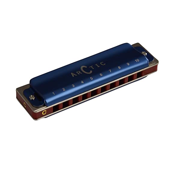 ARCTIC C Scale 10-hole / 20 tones Premium Harmonica/Mouth Organ with Case and Cloth for Professional and Amateurs. Ultra premium finish and durable built