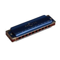 ARCTIC C Scale 10-Hole/20-Tone Premium Harmonica with Case & Cleaning Cloth – For Professionals & Beginners