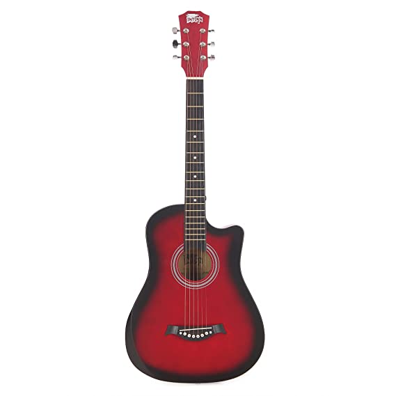 Intern 38 Inch Carbon Fibre Acoustic Guitar - Red