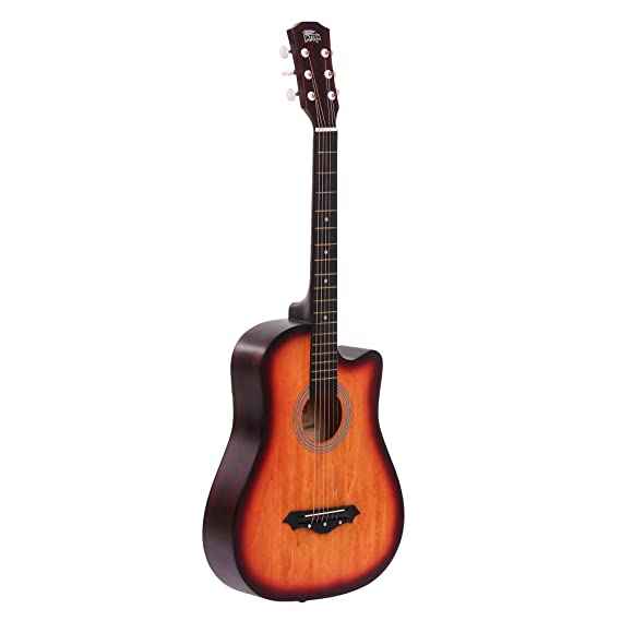 Intern INT-38C-LGP-3TS | Acoustic Guitar – Sunbrust Finish with Bag & Picks