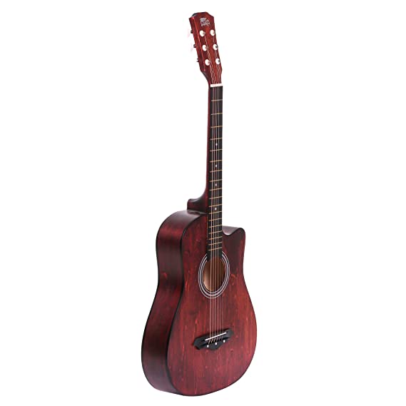 Intern INT-38C Acoustic Guitar – Brown Finish with Bag & Picks