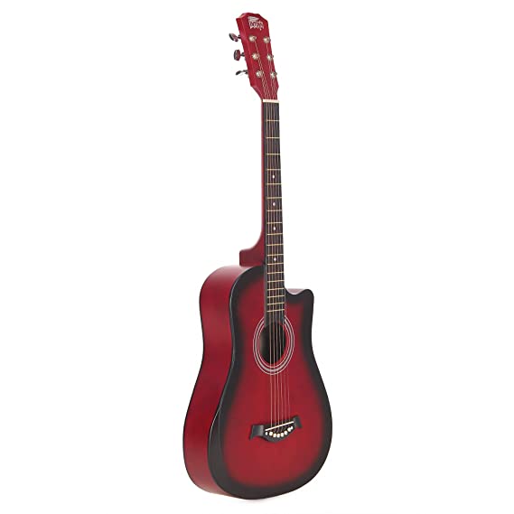 Intern 38 Inch Carbon Fibre Acoustic Guitar - Red