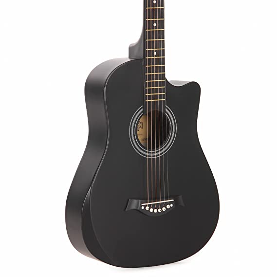 Intern 38 Inch Carbon Fibre Acoustic Guitar - Black