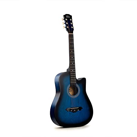 Intern INT-38C Acoustic Guitar Kit, With Bag, Strings, Pick And Strap, Blue