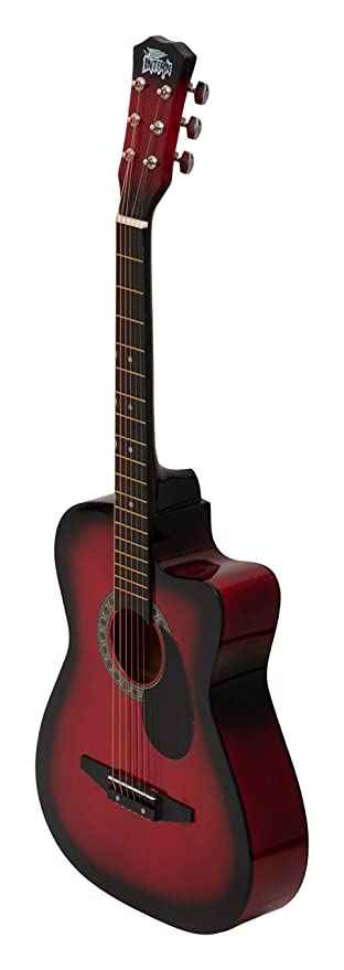 Intern INT-38C-RD-G | Acoustic Guitar Set - Red Glossy Finish