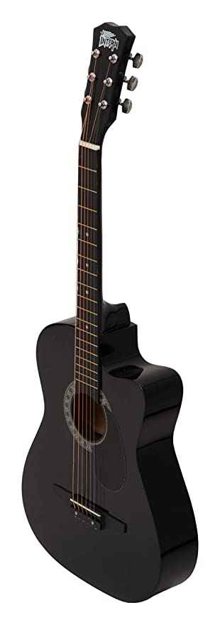 Intern INT-38C-BK-G | Acoustic Guitar Set - Black Glossy Finish