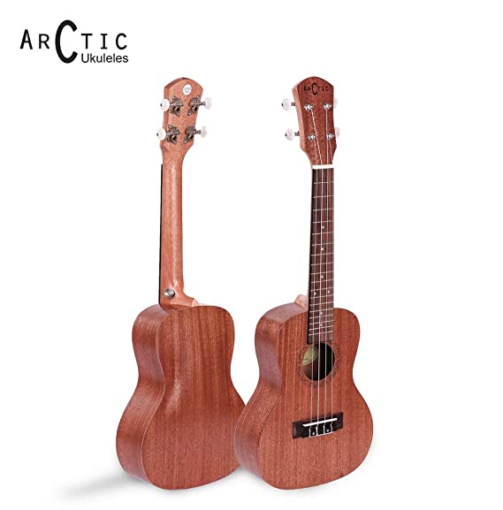 Arctic AC-UK24SPL Concert Ukulele Kit with Bag and String Set (Natural)