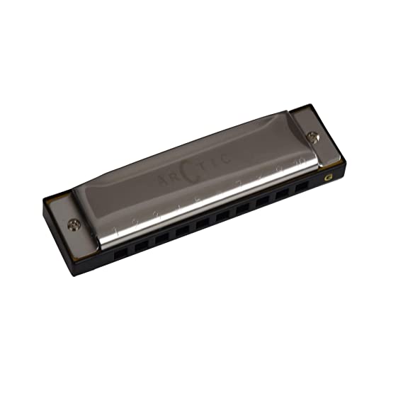 ARCTIC AR-HA-10G G Scale 10-hole/20 tones Premium Harmonica/Mouth Organ with Case and Cloth for Professional and Amateurs. Ultra premium finish and durable built