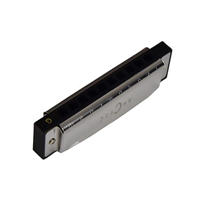 ARCTIC AR-HA10 Key C 10-Hole Diatonic Blues Harmonica (Silver)