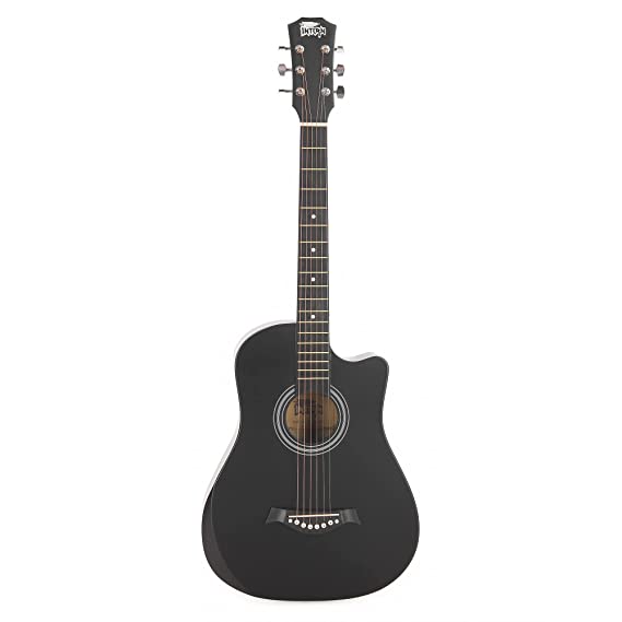 Intern 38 Inch Carbon Fibre Acoustic Guitar - Black