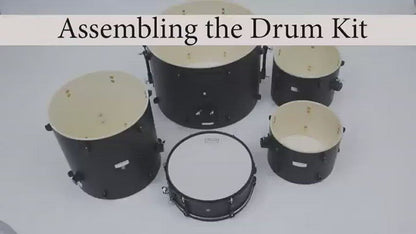 Arctic Cosmos 5-Piece Drum Kit (Black) with Cymbals, Sticks & Hardware