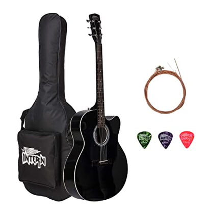 Intern Made in India Acoustic Guitar Package (39 inches Cutaway)