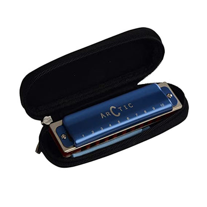 ARCTIC C Scale 10-Hole Premium Harmonica with Case & Cloth