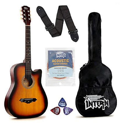 Intern INT-38C Sunburst Acoustic Guitar Kit