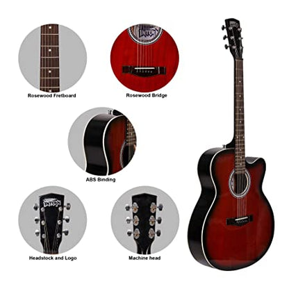 Intern Made in India Acoustic Guitar Package (39 inches Cutaway)