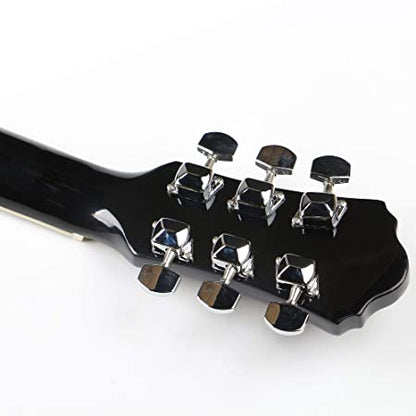 ARCTIC Sky Series 39" Guitar with Bag, Picks, Strap & Strings (Black)