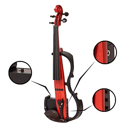 ARCTIC Professional 4/4 Electric Violin with Bow, Headphones, Case & Extras