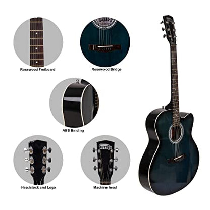 Intern Made in India Acoustic Guitar Package (39 inches Cutaway)