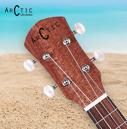 Arctic AC-UK24SPL Concert Ukulele Kit with Bag & Strings (Natural)