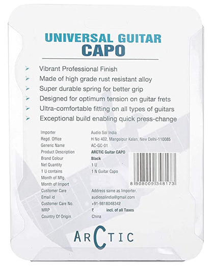 Arctic One-Handed Trigger Guitar Capo for Ukulele & Guitars (Assorted)