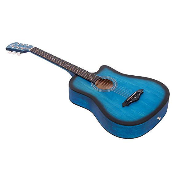 Intern INT-38C-LGP-BLS | Acoustic Guitar – Blue Finish with Bag & Picks