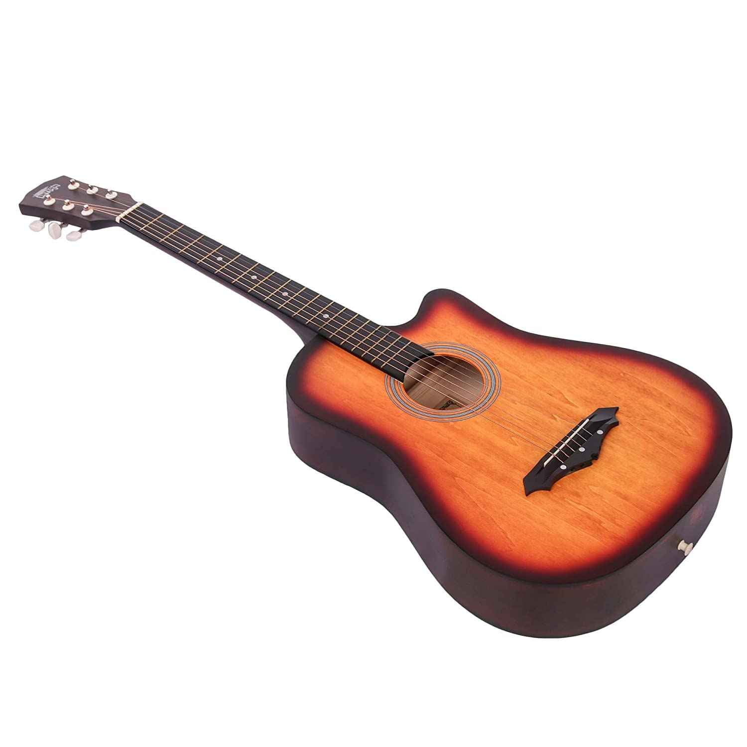Intern INT-38C-LGP-3TS | Acoustic Guitar – Sunbrust Finish with Bag & Picks