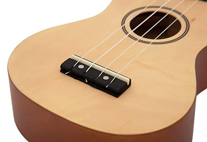 Intern INT-UK21LD-NT Soprano Ukulele with Bag (Natural)