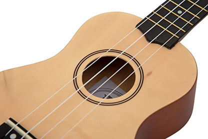 Intern INT-UK21LD-NT Soprano Ukulele with Bag (Natural)