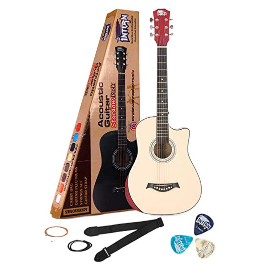 INTERN Cutaway Design Acoustic Guitar Pack - Natural Carbon Fiber