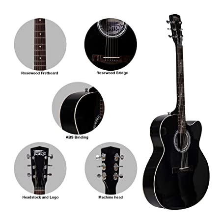 Intern Made in India Acoustic Guitar Package (39 inches Cutaway)