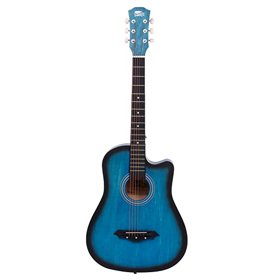 Intern INT-38C-LGP-BLS | Acoustic Guitar – Blue Finish with Bag & Picks