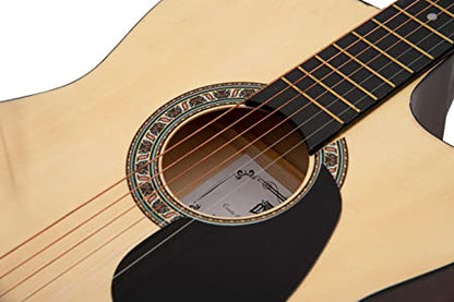 Intern INT-38C-L-NT Left-Handed Acoustic Guitar Kit (Natural)