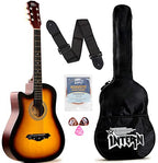 Intern INT-38C-L-SB | 38 inch Acoustic Guitar Set - Sunbrust