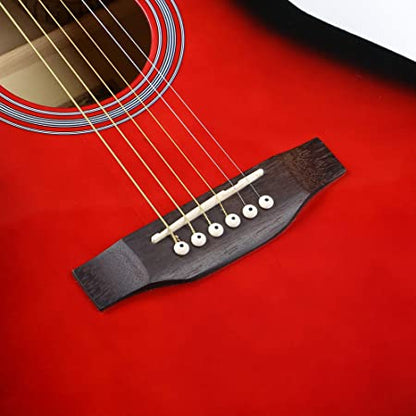 ARCTIC Sky Series 39" Guitar Ultra Pack with Bag, Picks, Stand & Tuner (Red)