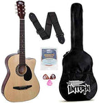 Intern INT-38C-NT-G | Acoustic Guitar Set - Natural Glossy Finish
