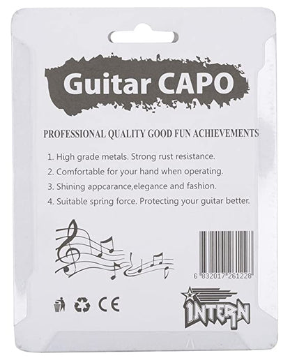 Intern INT-GC01 One-Handed Trigger Alloy Guitar Capo for Ukulele & Guitars