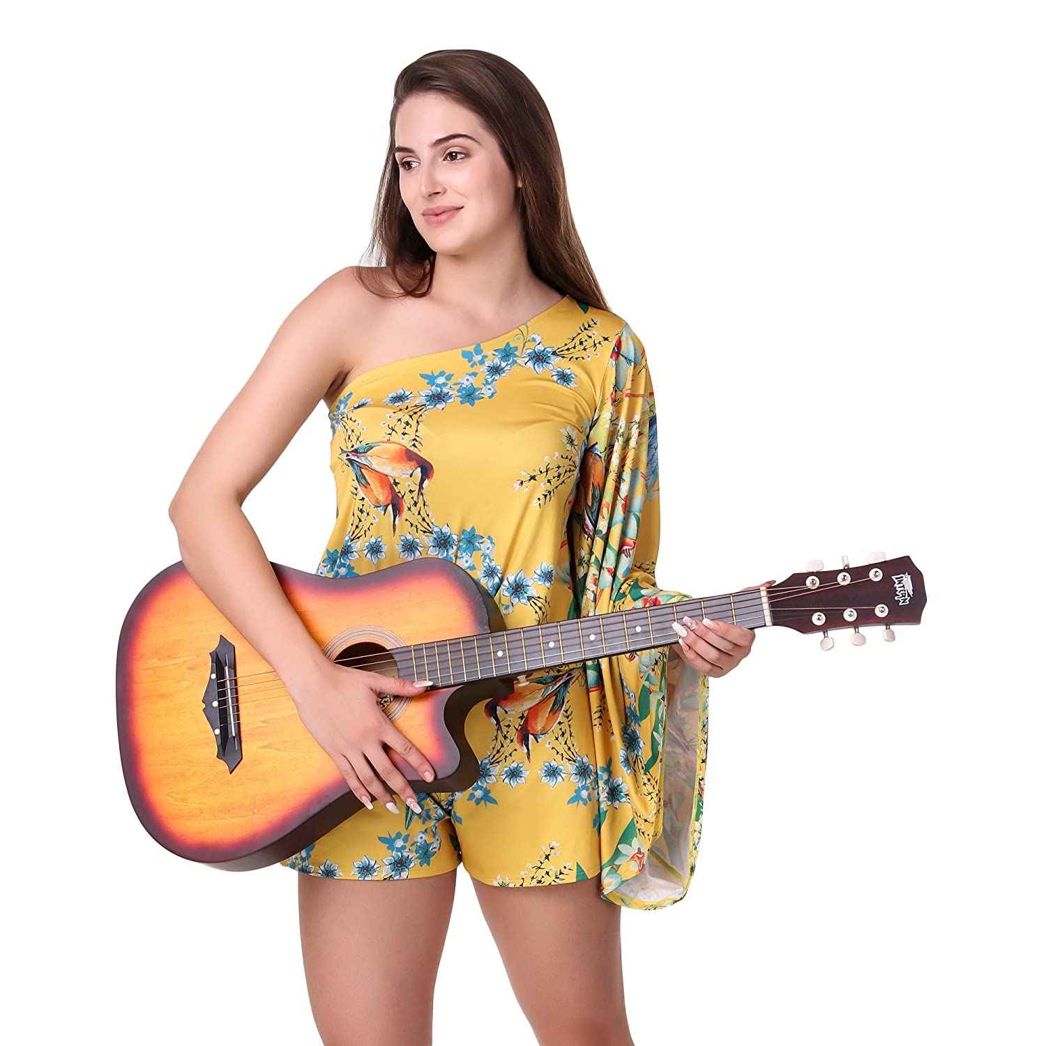 Intern INT-38C-LGP-3TS | Acoustic Guitar – Sunbrust Finish with Bag & Picks