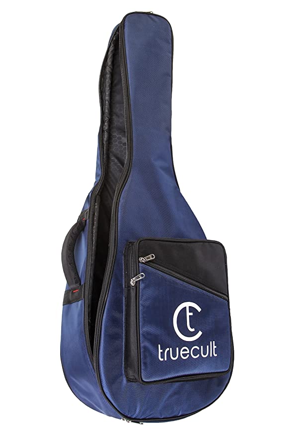 True Cult Padded Acoustic Guitar Bag – Navy Blue | Fits Yamaha, Fender, Ibanez, Cort, ESP, Epiphone, Kadence & More